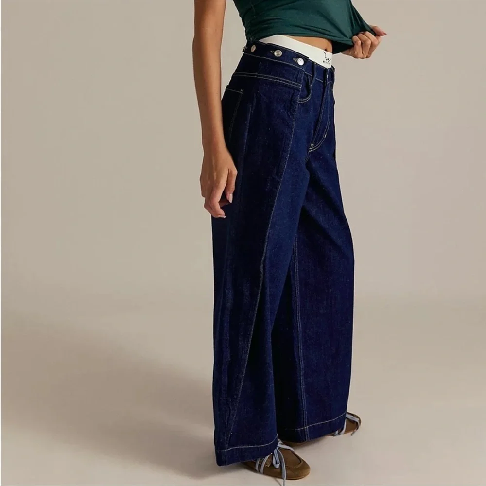 Free People High Street Trouser Jeans Size 28 NWT